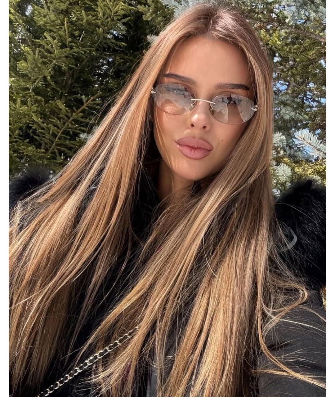 TIFFANY&CO Золотые металлические солнцезащитные очки, фото 8