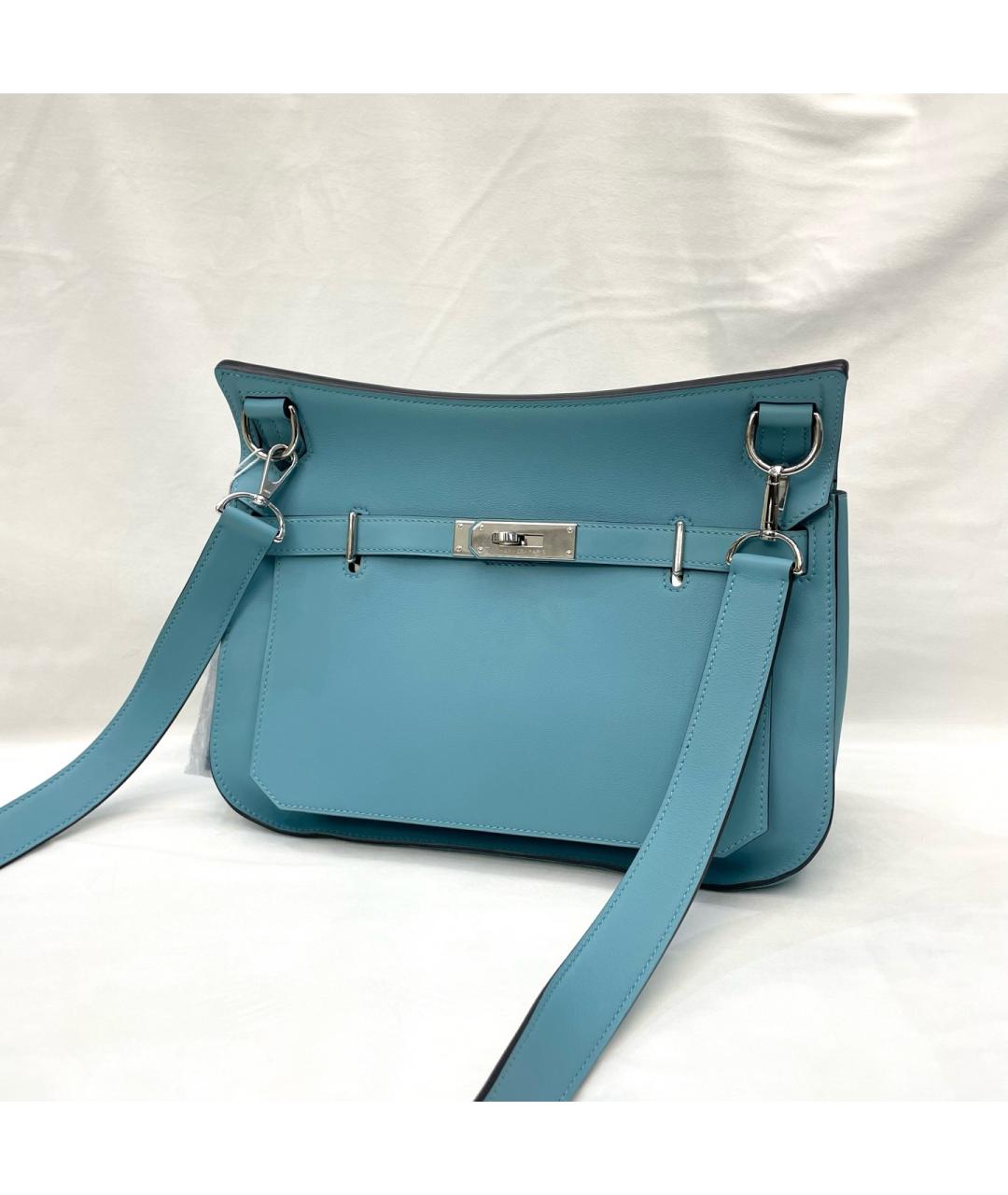HERMES Голубая кожаная сумка через плечо, фото 7