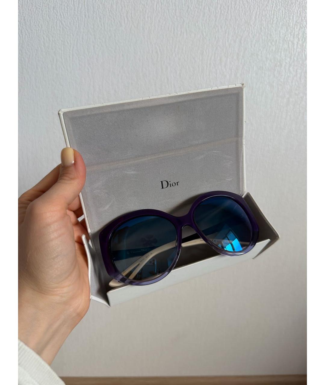 CHRISTIAN DIOR Фиолетовые пластиковые солнцезащитные очки, фото 3