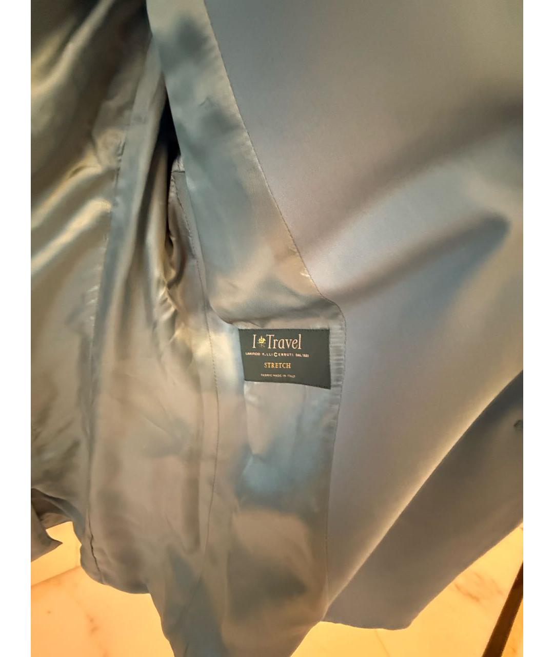 PAUL SMITH Голубой шерстяной костюм с брюками, фото 4