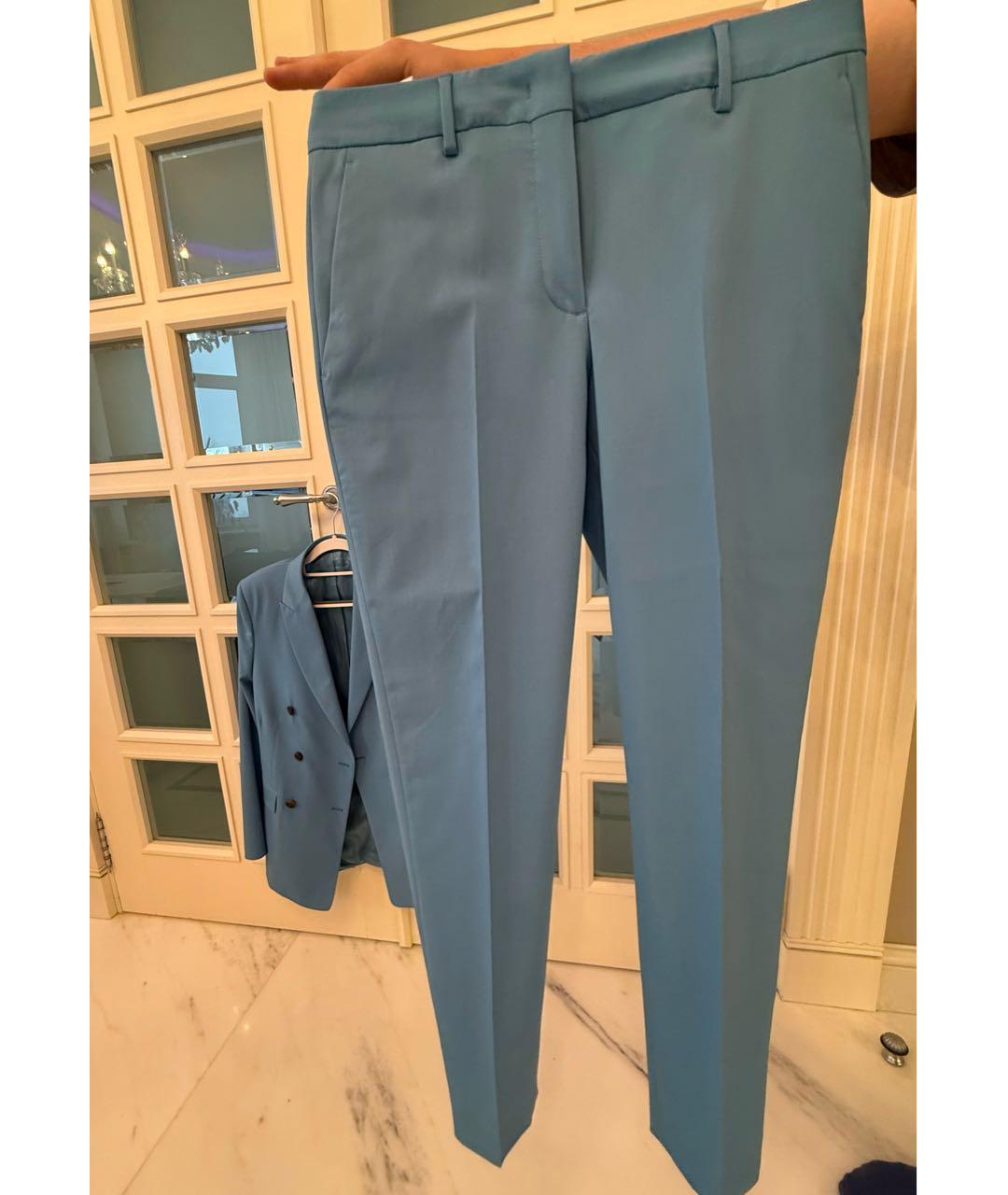 PAUL SMITH Голубой шерстяной костюм с брюками, фото 3