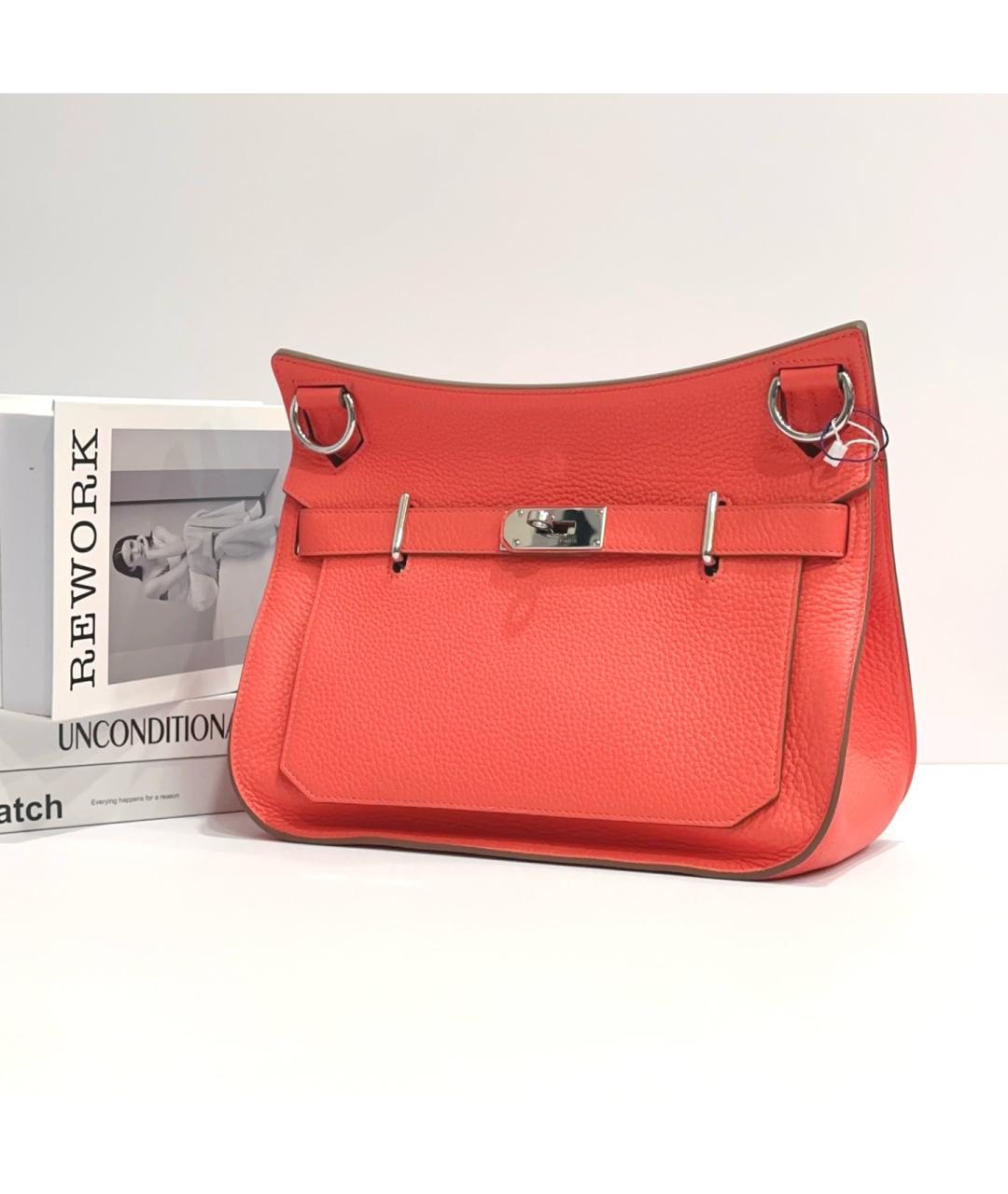 HERMES Красная кожаная сумка через плечо, фото 2