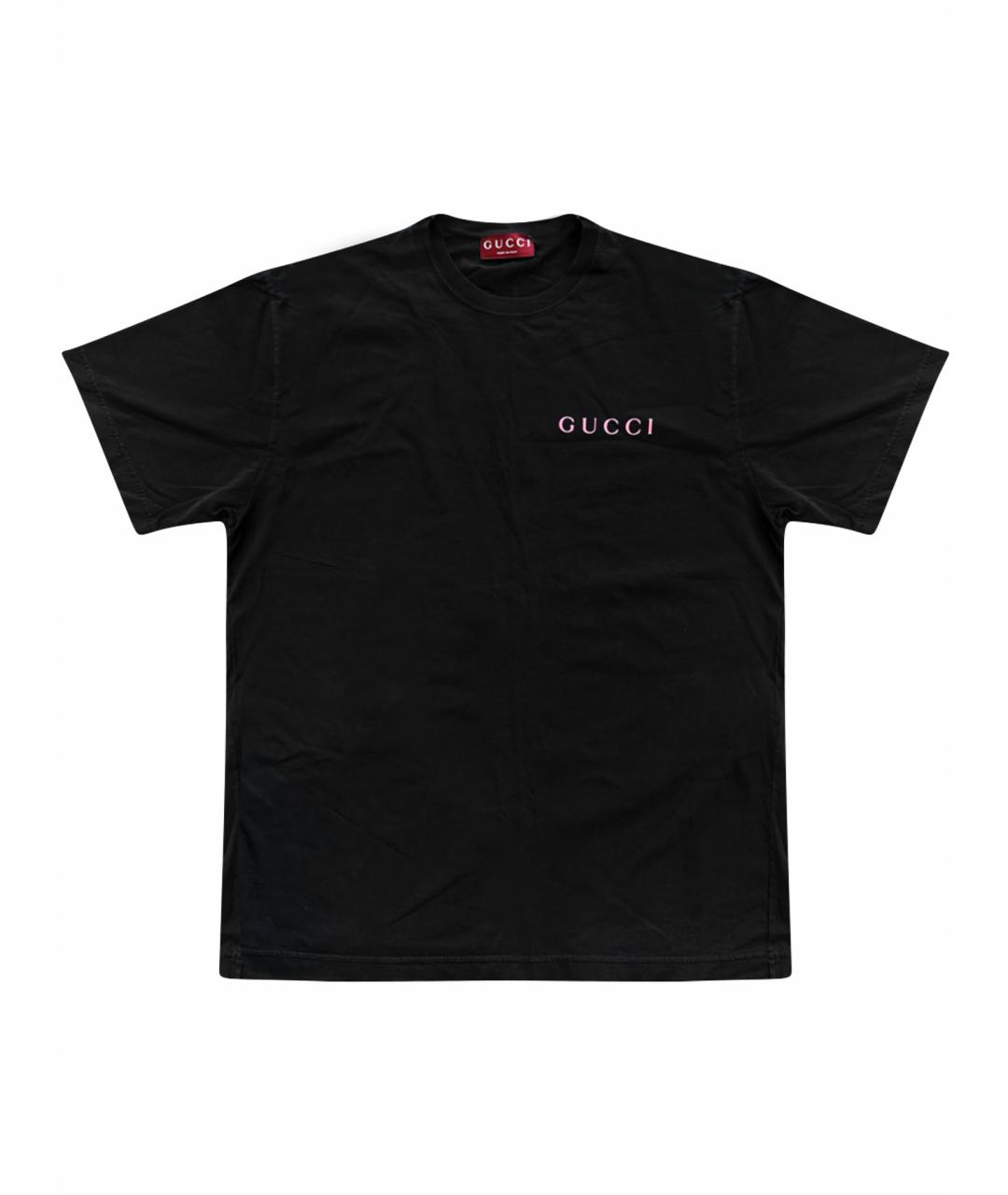 GUCCI Черная хлопковая футболка, фото 1