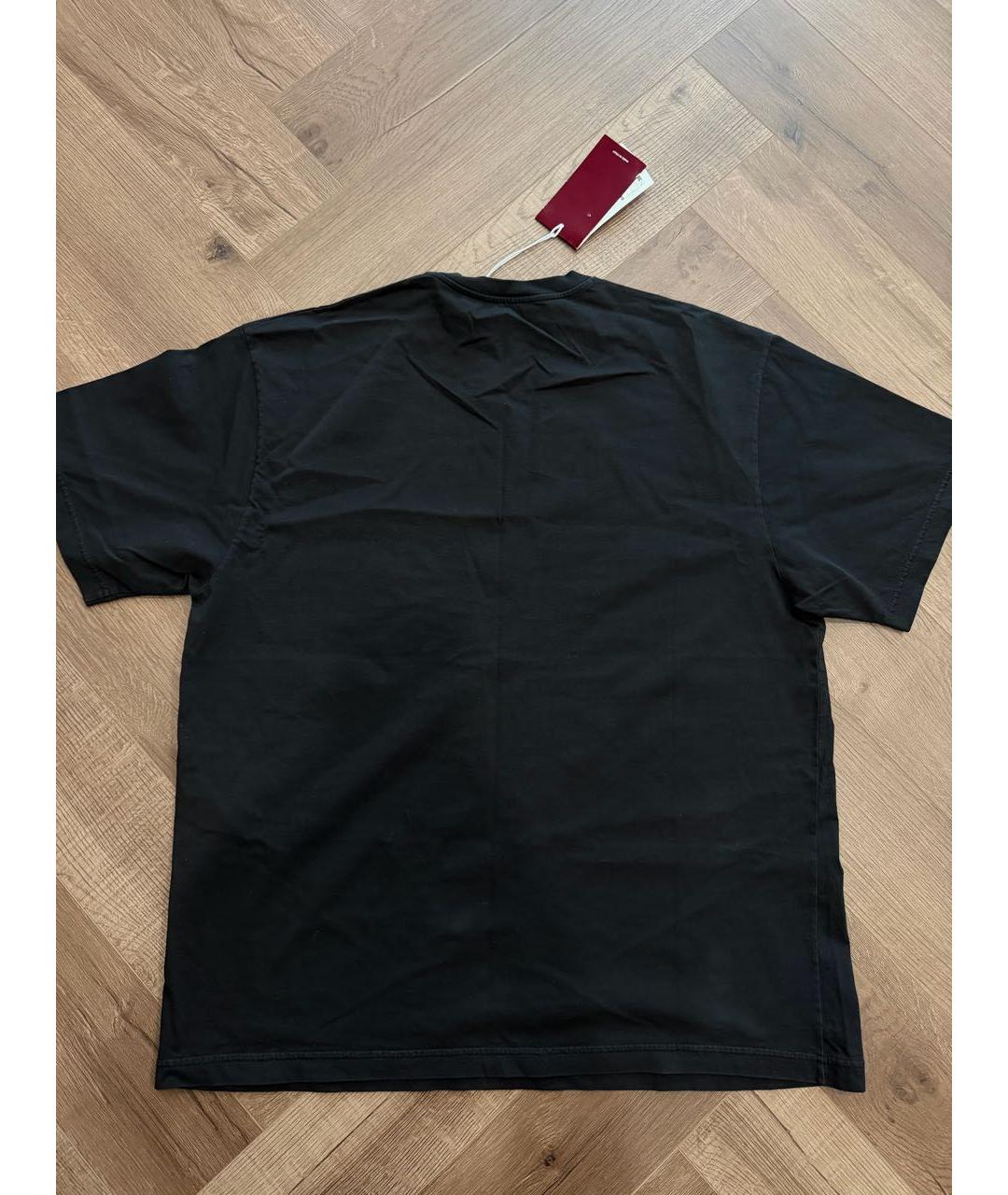 GUCCI Черная хлопковая футболка, фото 2