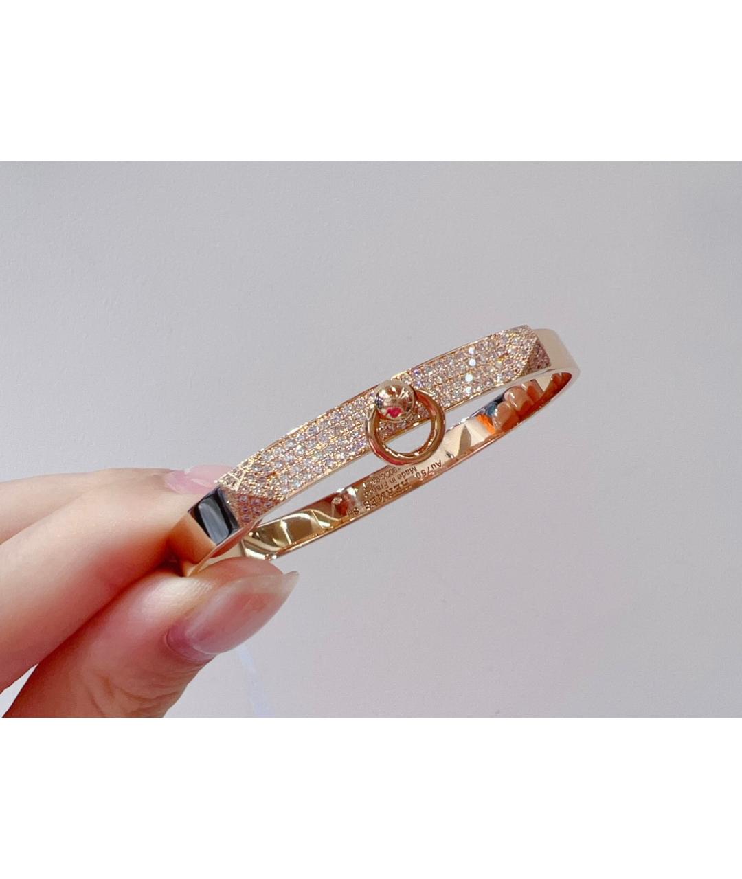 HERMES Золотой браслет из розового золота, фото 4