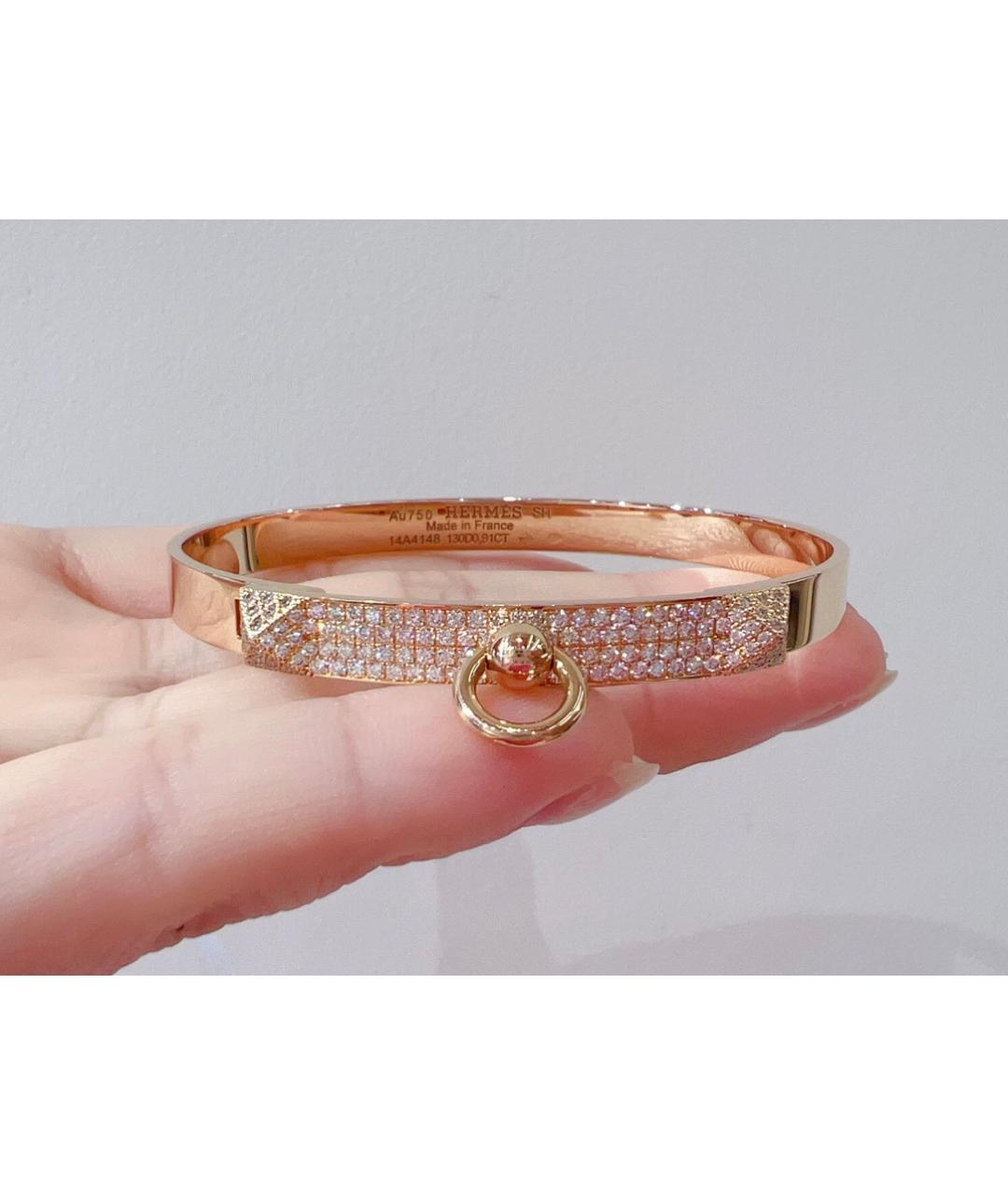 HERMES Золотой браслет из розового золота, фото 9