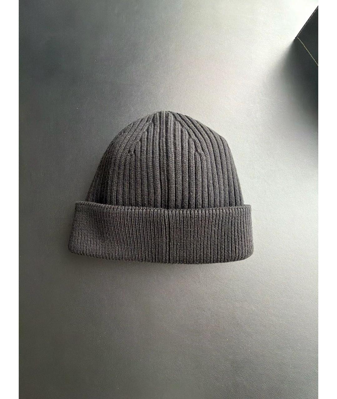 LOEWE Черная шерстяная шапка, фото 2