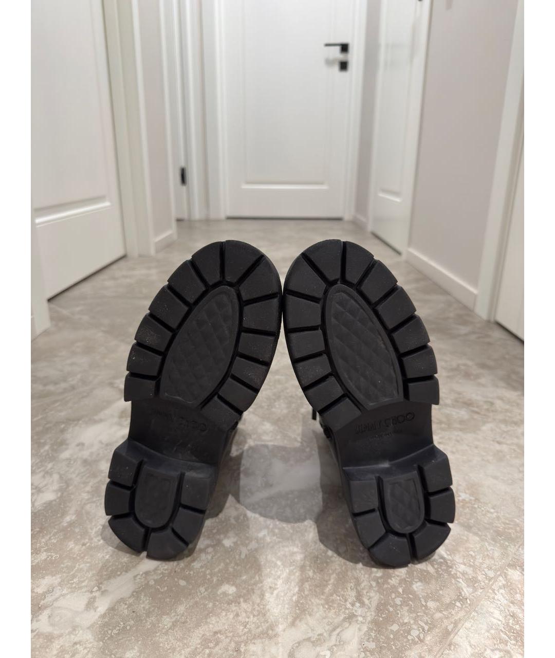 JIMMY CHOO Черные кожаные ботинки, фото 7