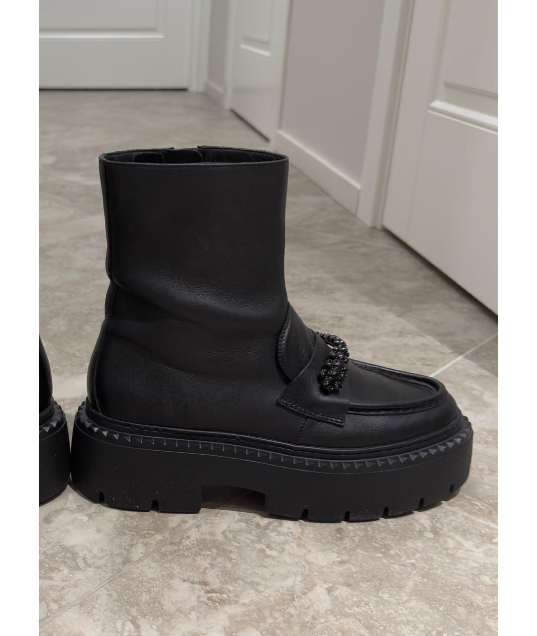 JIMMY CHOO Черные кожаные ботинки, фото 8