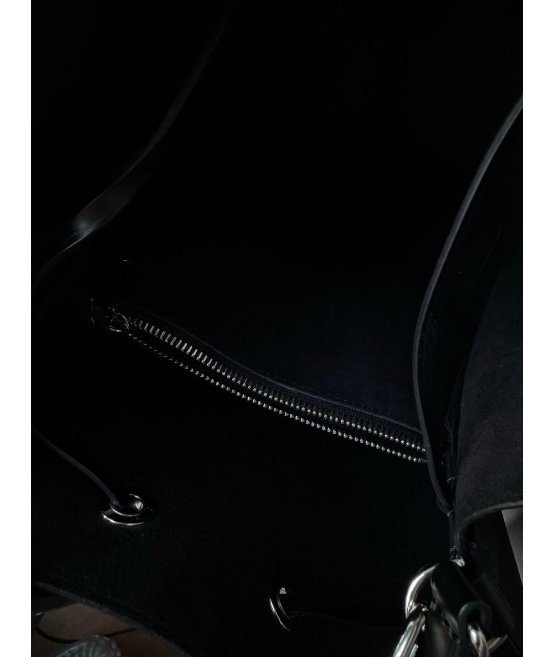 LOUIS VUITTON Черная кожаная сумка через плечо, фото 4