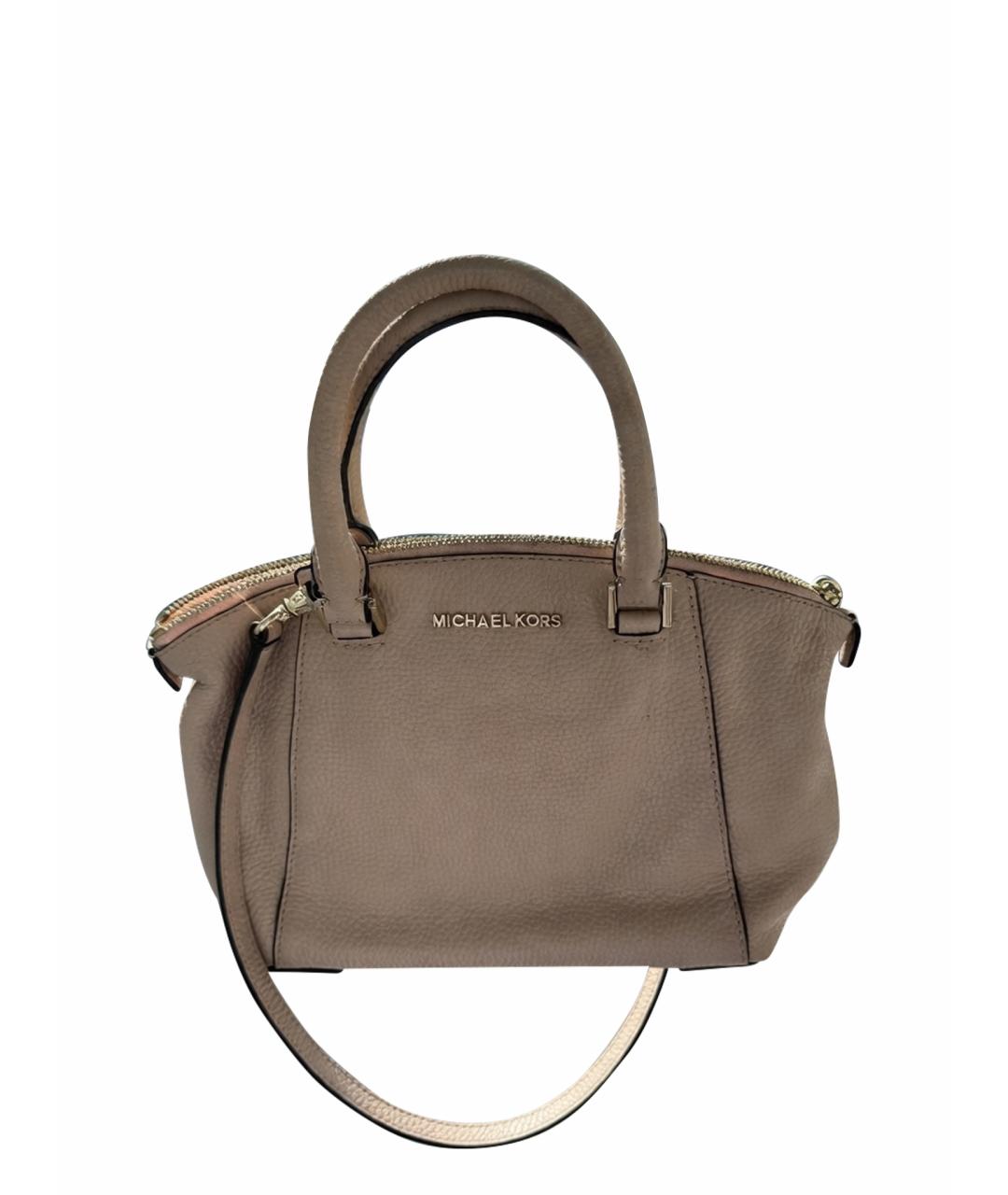 MICHAEL KORS Розовая кожаная сумка с короткими ручками, фото 1