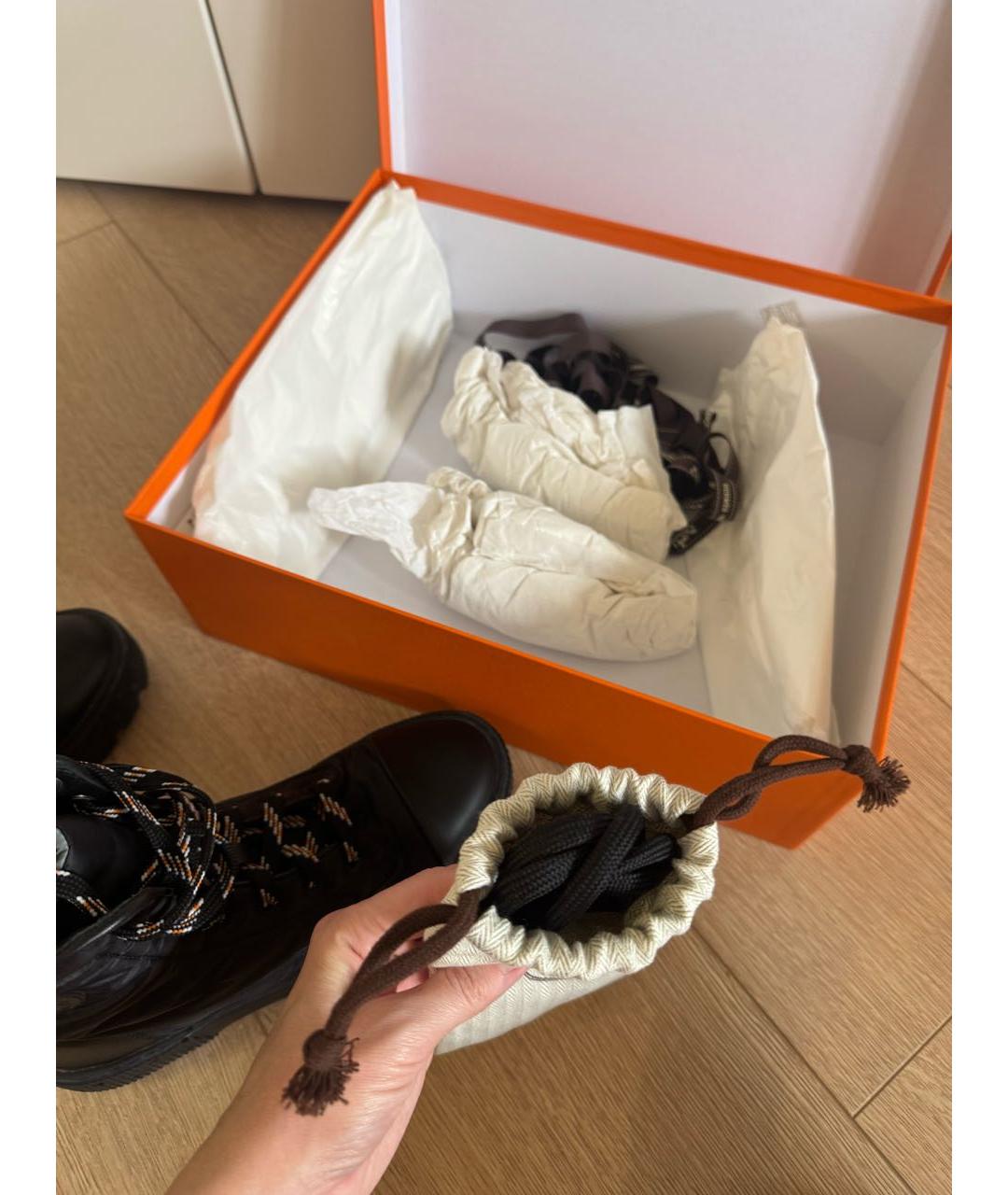 HERMES Черные ботинки, фото 4