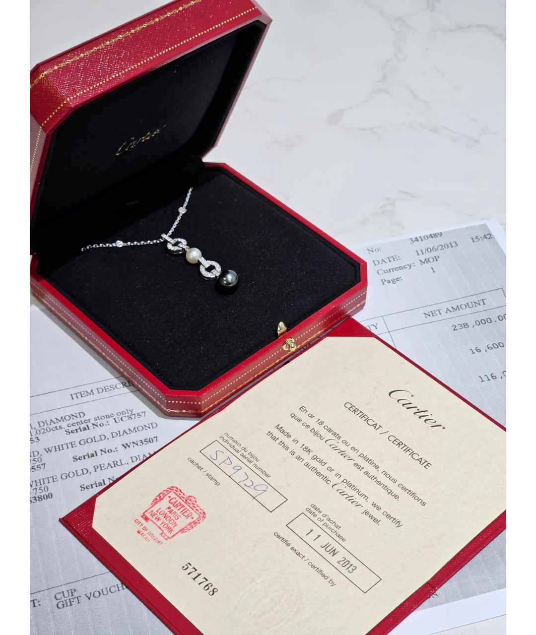 CARTIER Серебряная подвеска из белого золота, фото 2