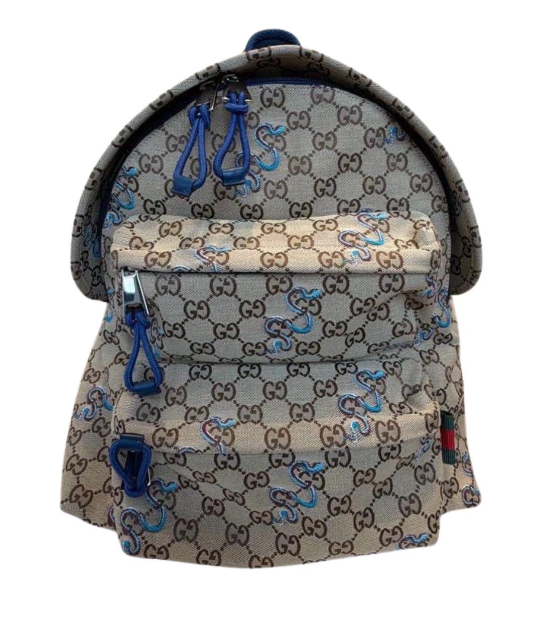 GUCCI Бежевый тканевый рюкзак, фото 1