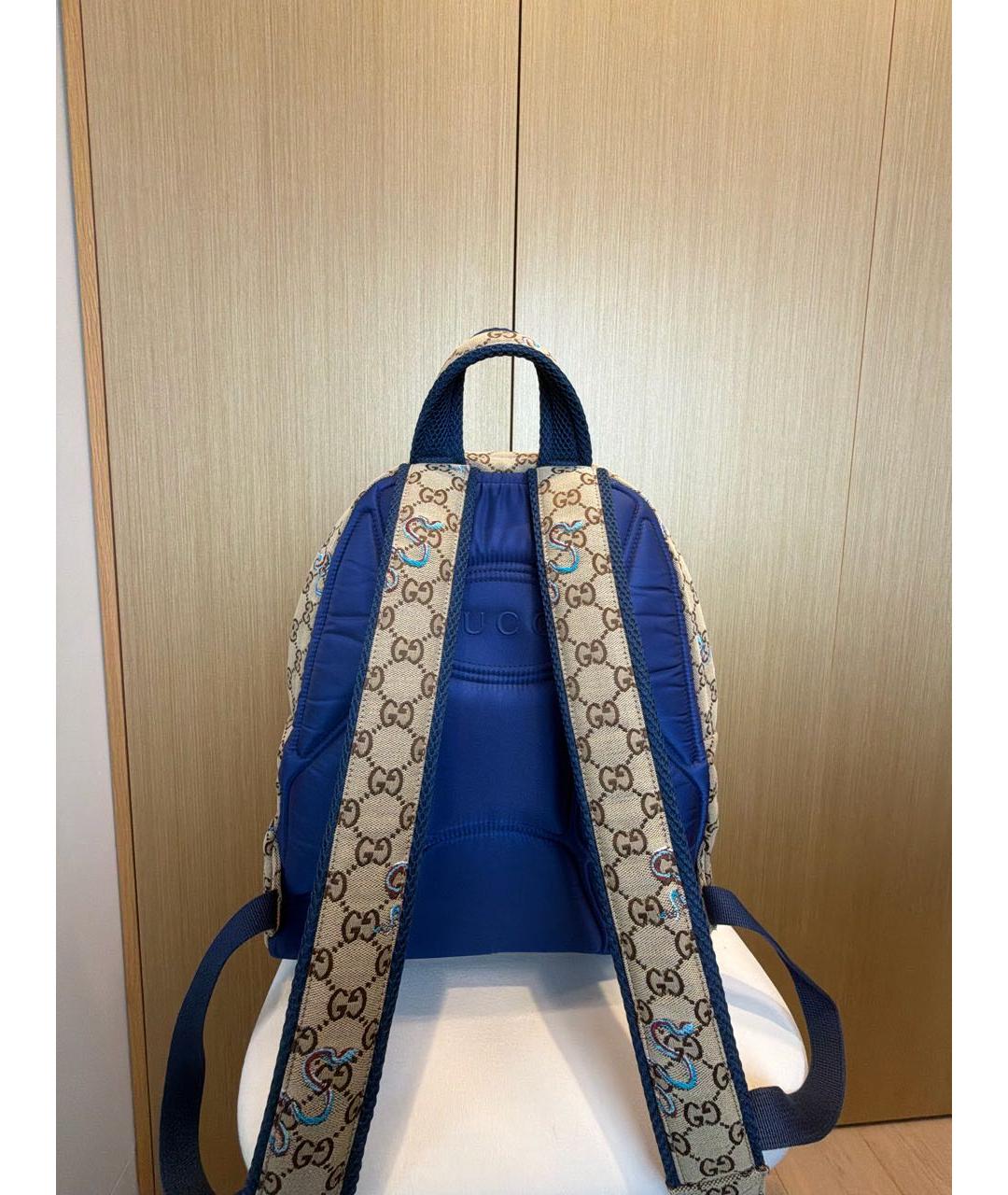 GUCCI Бежевый тканевый рюкзак, фото 3