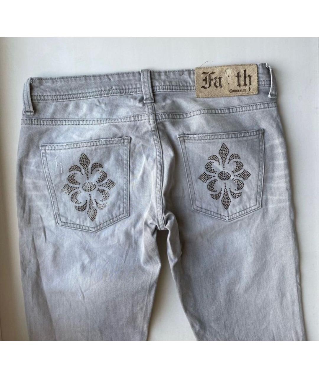 NO/FAITH STUDIOS Серые хлопковые джинсы слим, фото 4