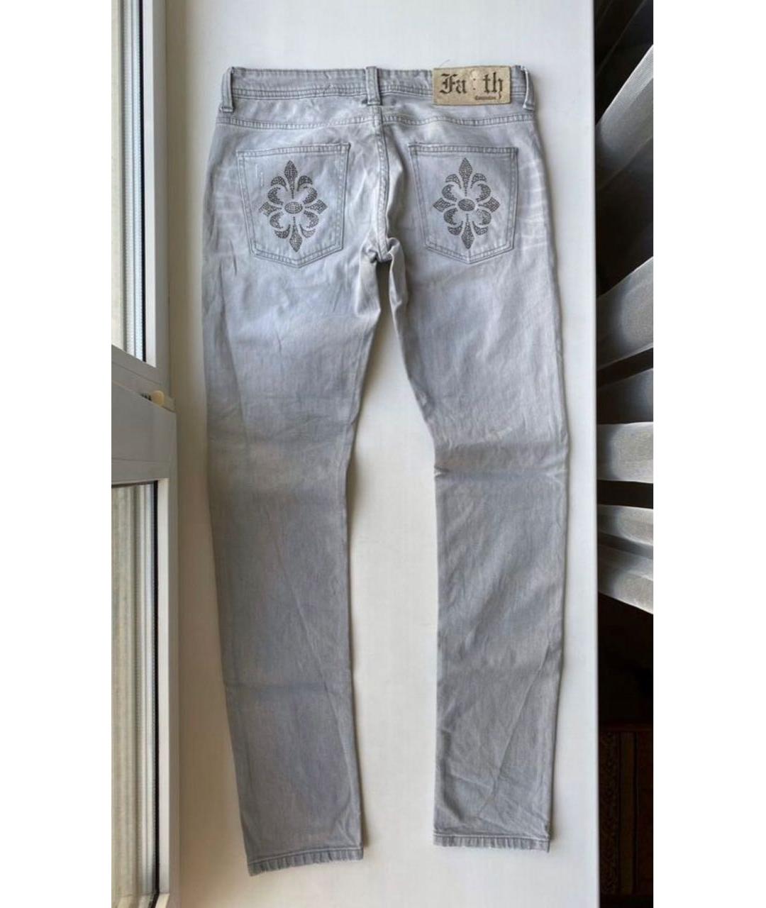 NO/FAITH STUDIOS Серые хлопковые джинсы слим, фото 2