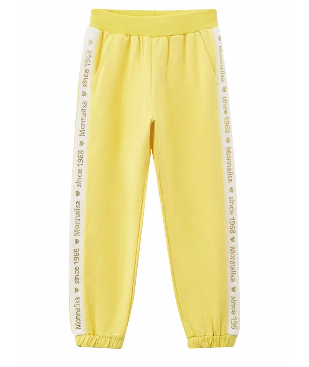 MONNALISA Желтые хлопковые брюки и шорты, фото 1