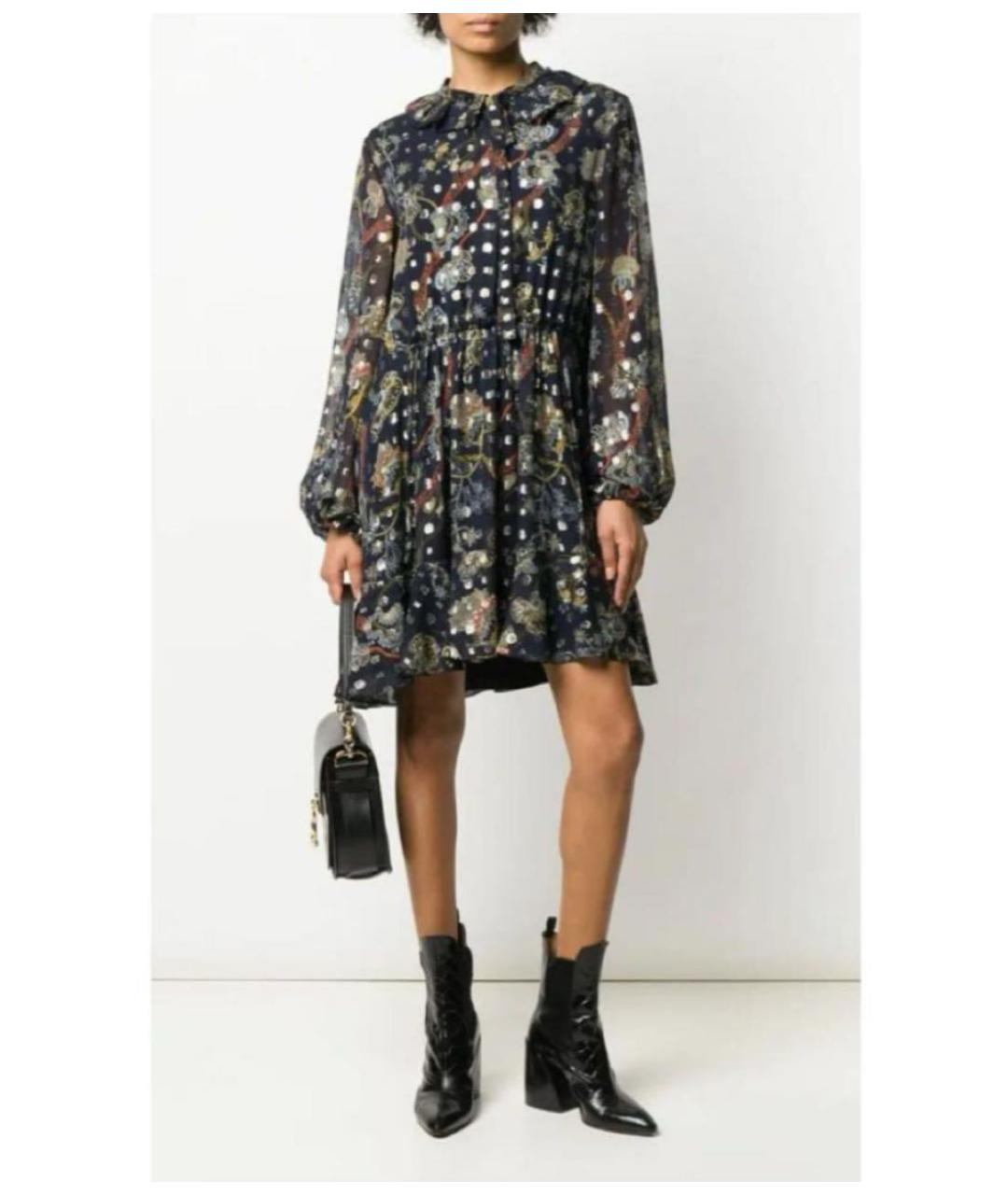 CHLOE Мульти шелковое повседневное платье, фото 8