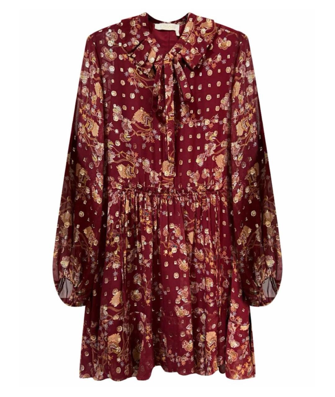 CHLOE Мульти шелковое повседневное платье, фото 1