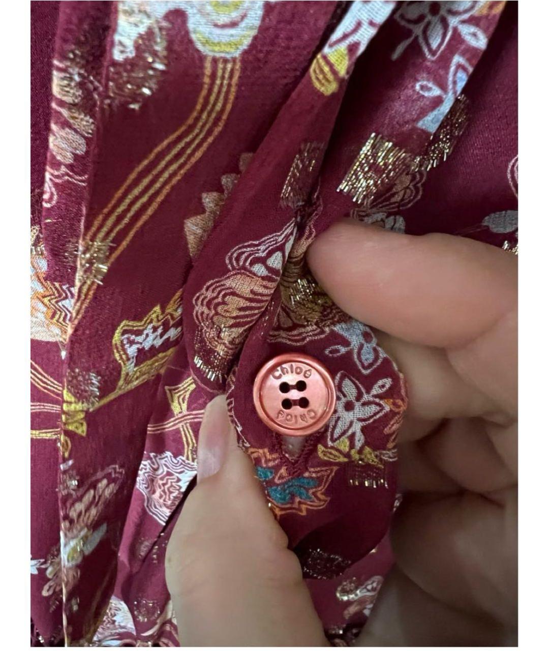 CHLOE Мульти шелковое повседневное платье, фото 4