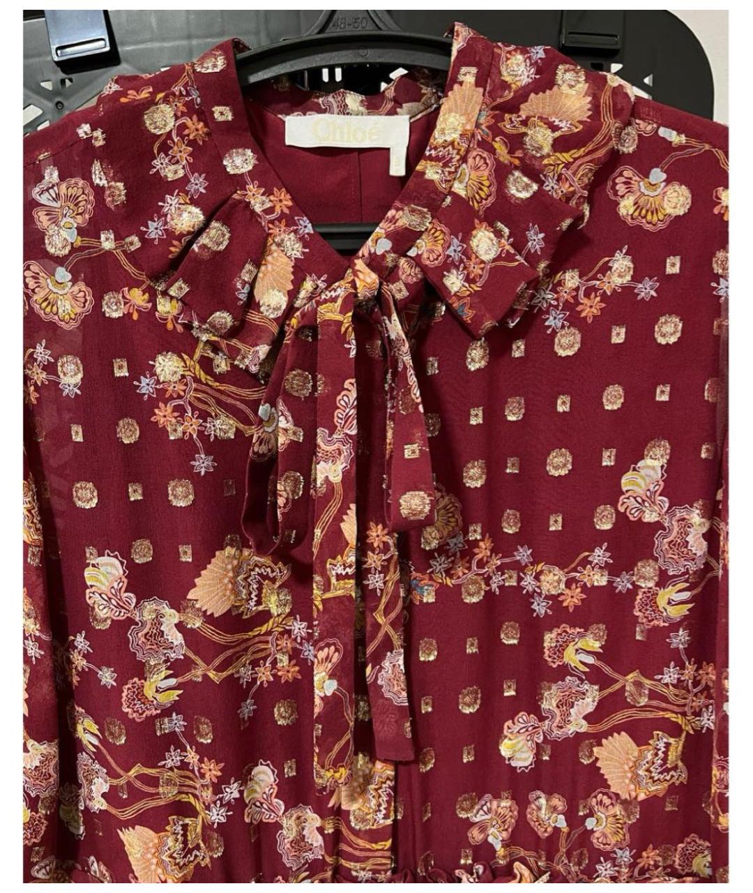 CHLOE Мульти шелковое повседневное платье, фото 3