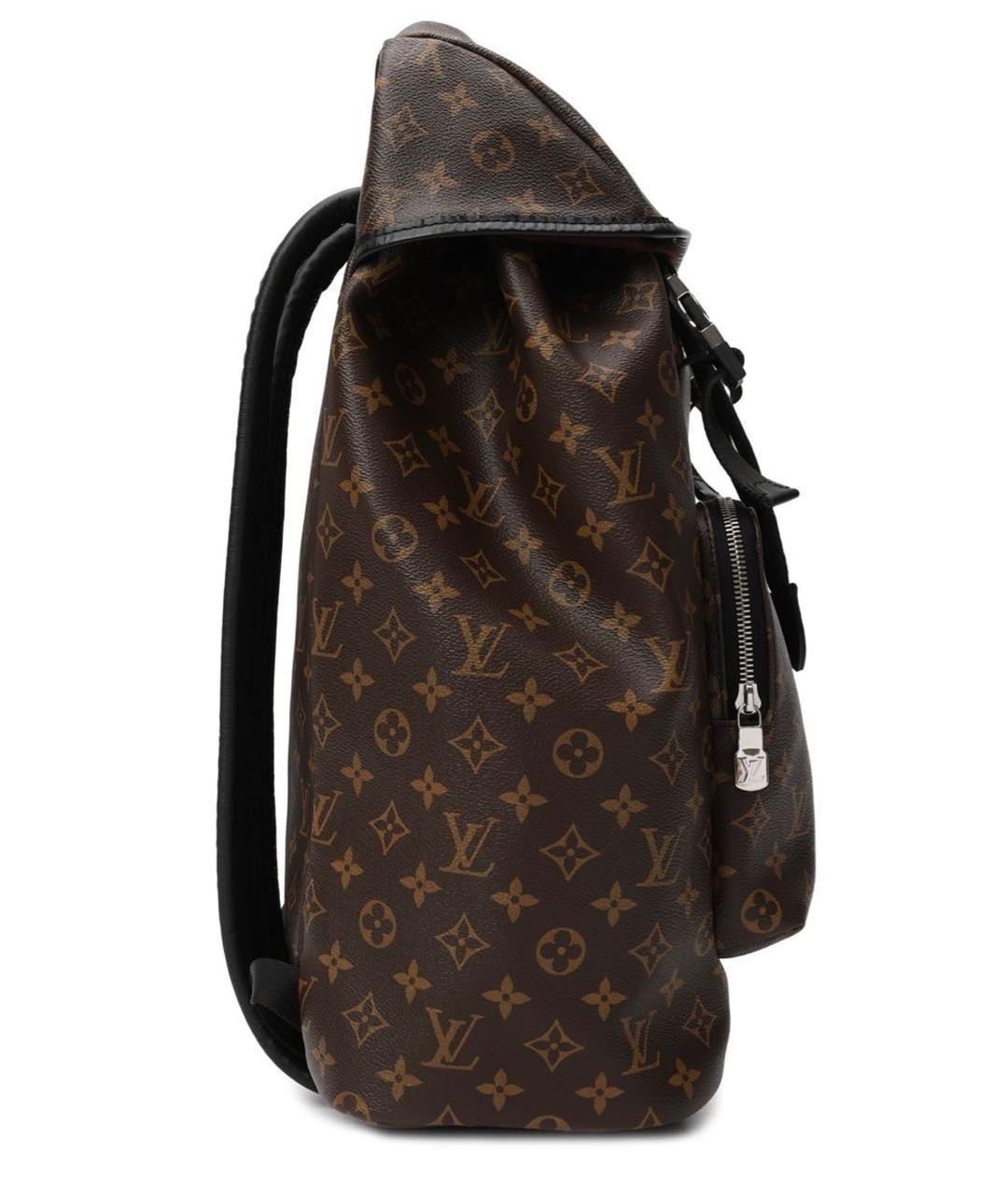 LOUIS VUITTON Коричневый рюкзак из искусственной кожи, фото 3