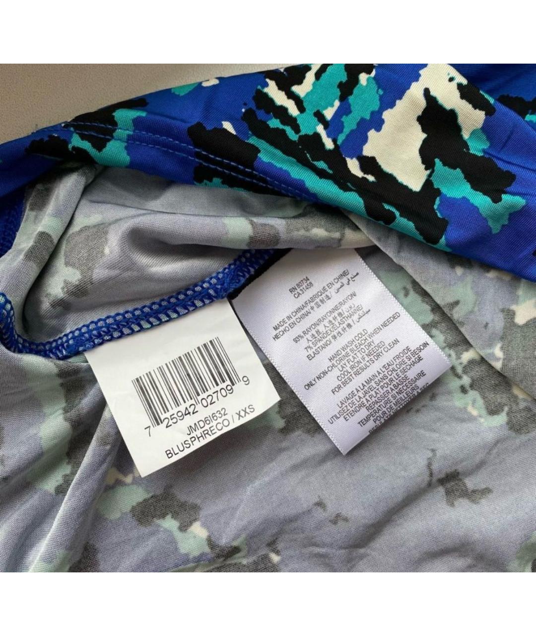 BCBG MAXAZRIA Синее вискозное повседневное платье, фото 5