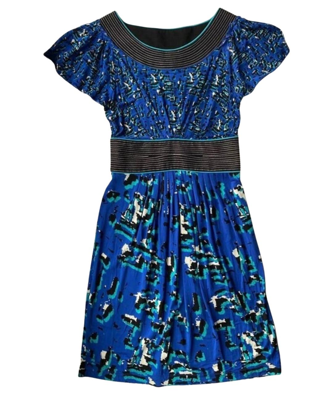 BCBG MAXAZRIA Синее вискозное повседневное платье, фото 1