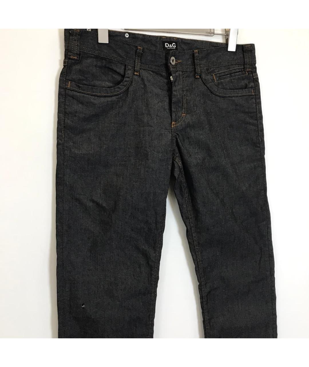 DOLCE&GABBANA Черные хлопко-полиэстеровые джинсы скинни, фото 3