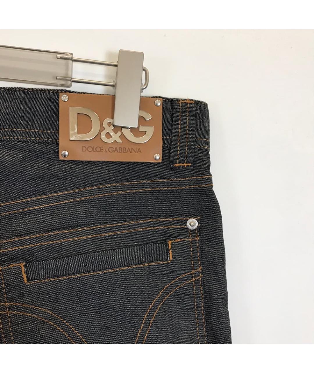 DOLCE&GABBANA Черные хлопко-полиэстеровые джинсы скинни, фото 4