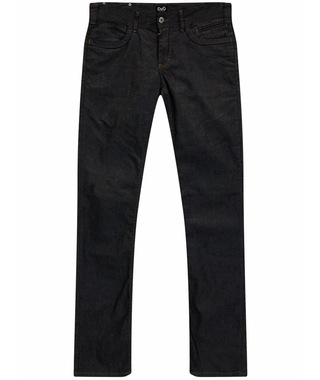 DOLCE&GABBANA Черные хлопко-полиэстеровые джинсы скинни, фото 1