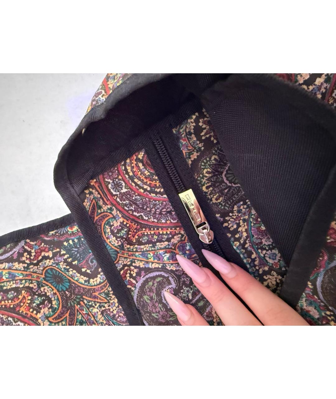 ETRO Коричневый тканевый рюкзак, фото 6