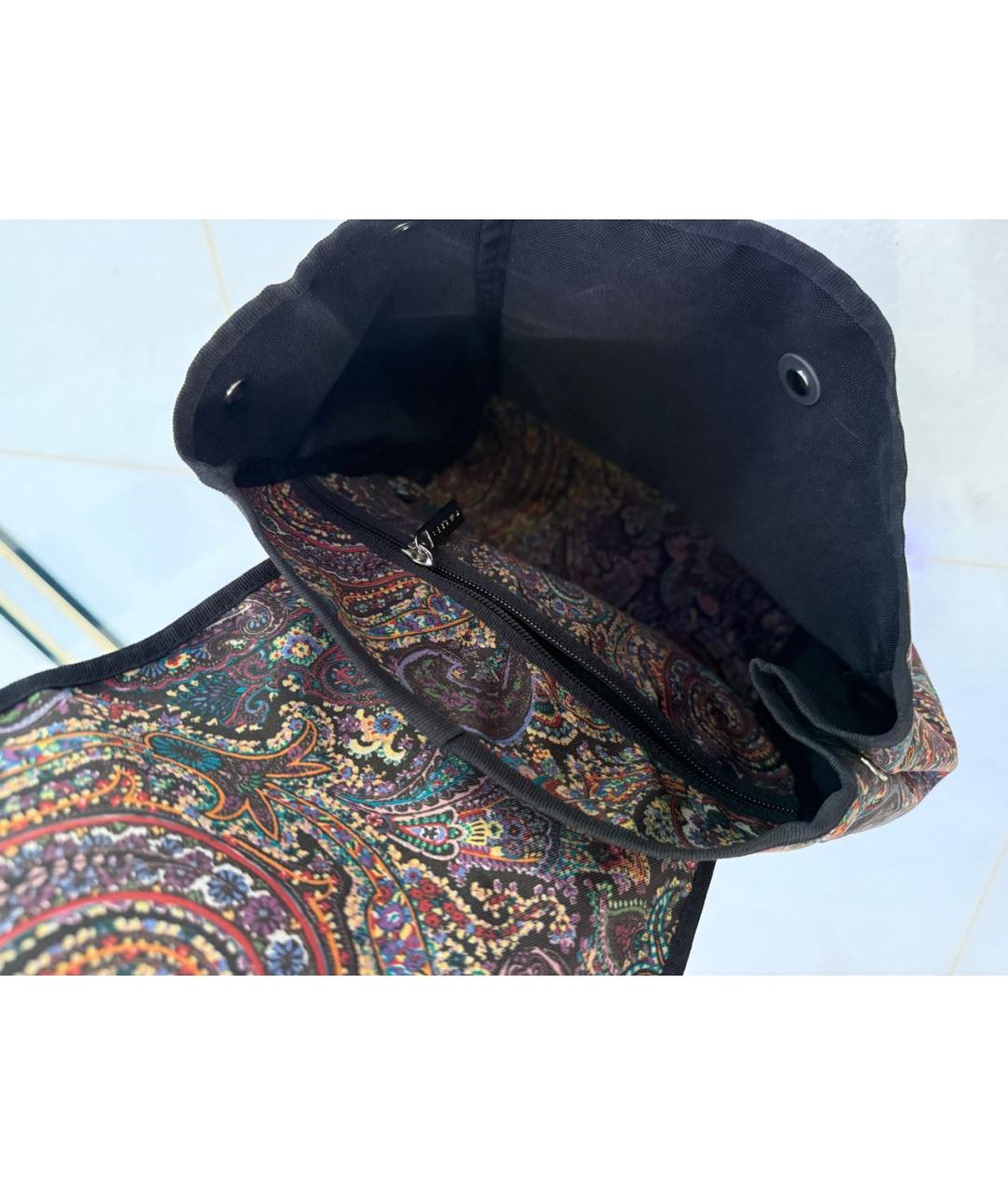 ETRO Коричневый тканевый рюкзак, фото 4