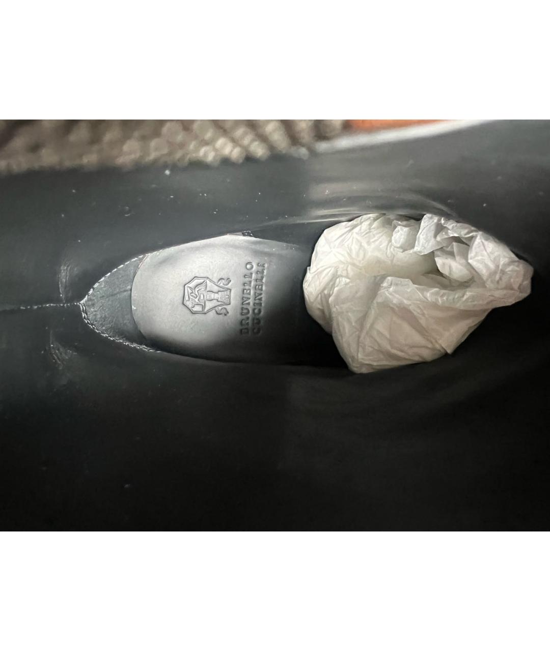 BRUNELLO CUCINELLI Коричневые кожаные ботильоны, фото 7