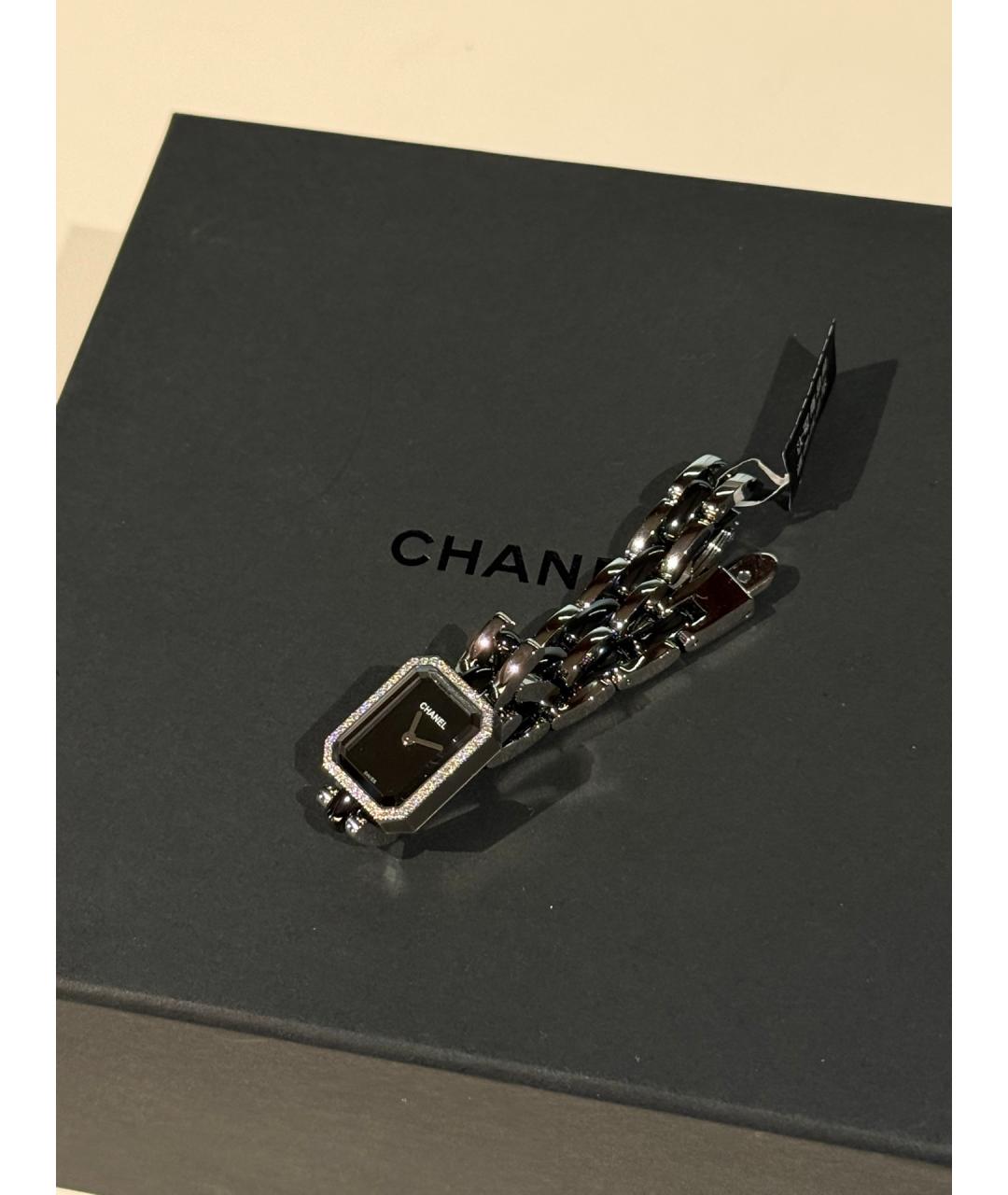 CHANEL Черные стальные часы, фото 3