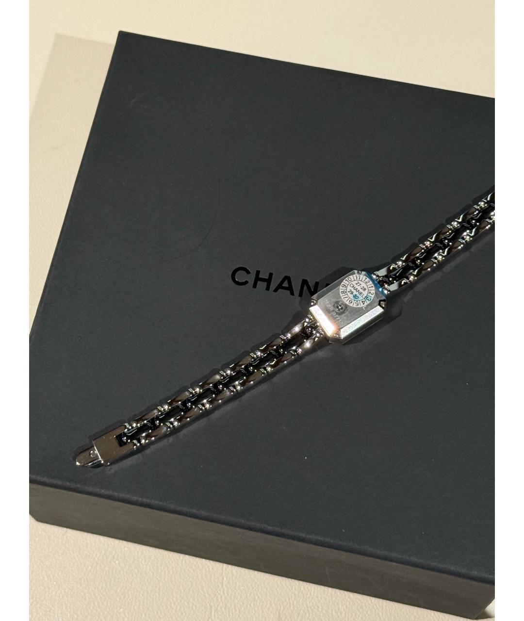 CHANEL Черные стальные часы, фото 4