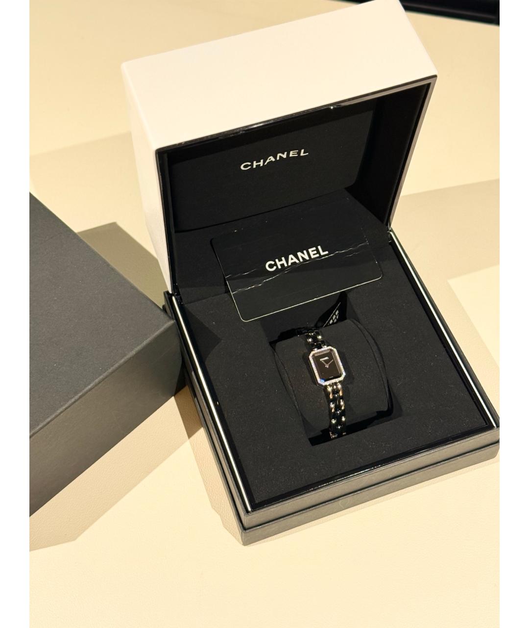 CHANEL Черные стальные часы, фото 2