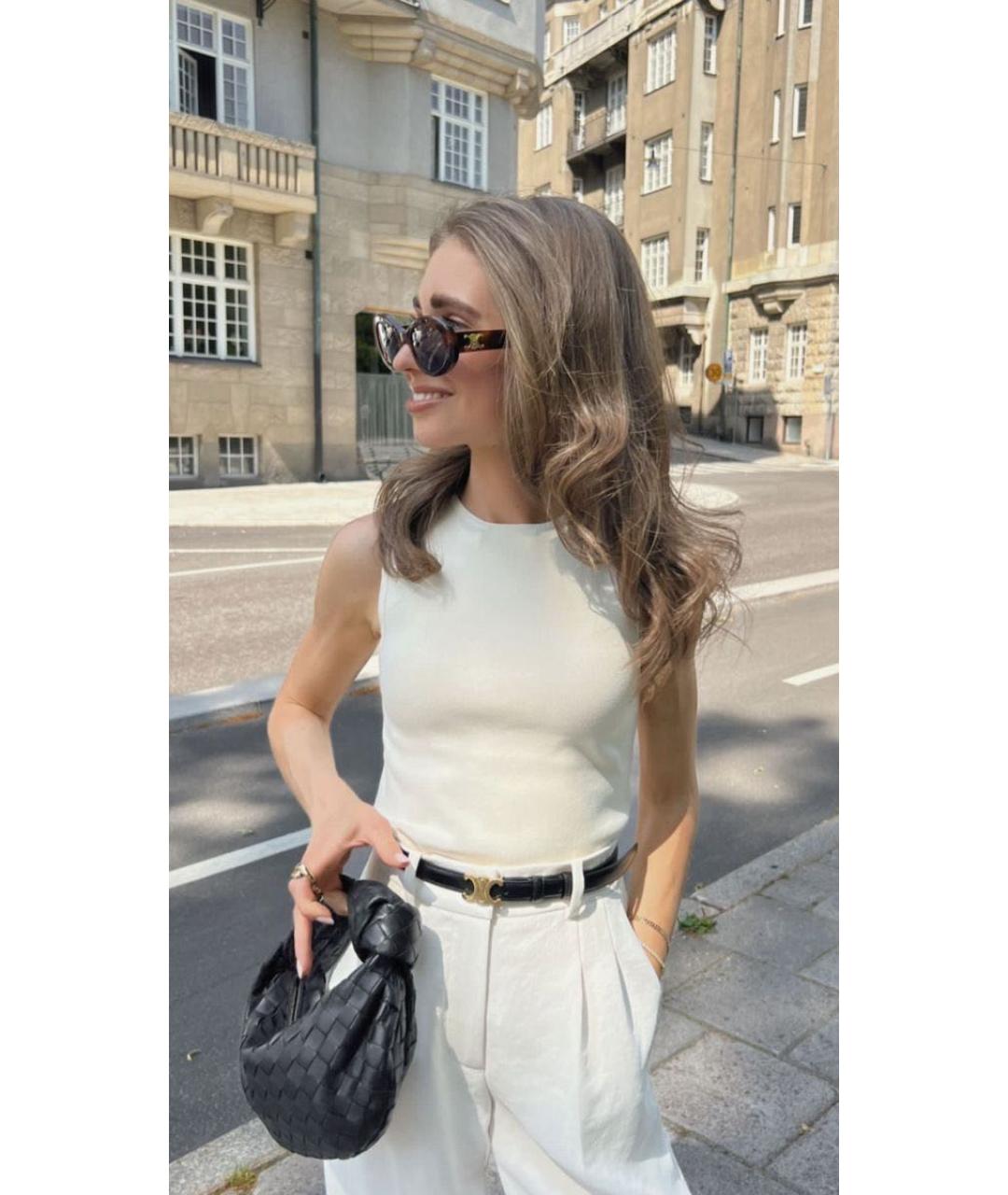 CELINE Черный кожаный ремень, фото 3