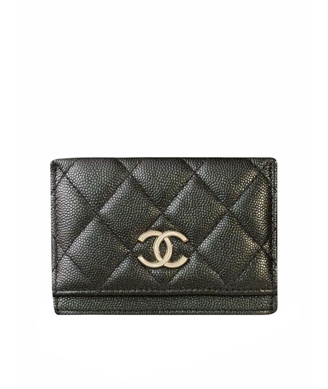 CHANEL Черный кожаный кардхолдер, фото 1