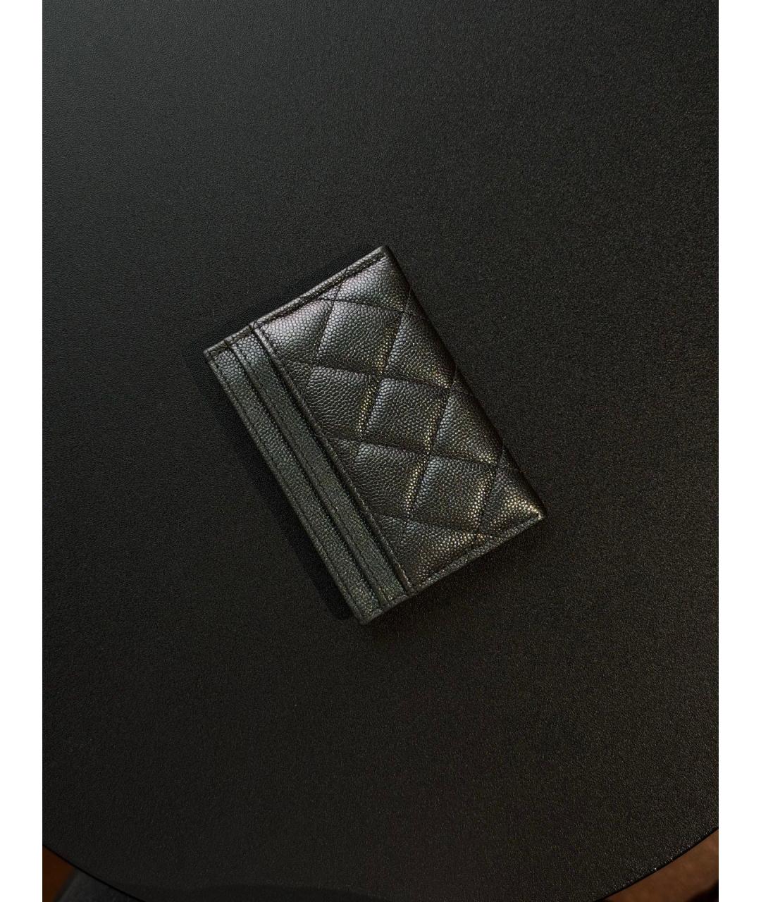 CHANEL Черный кожаный кардхолдер, фото 2