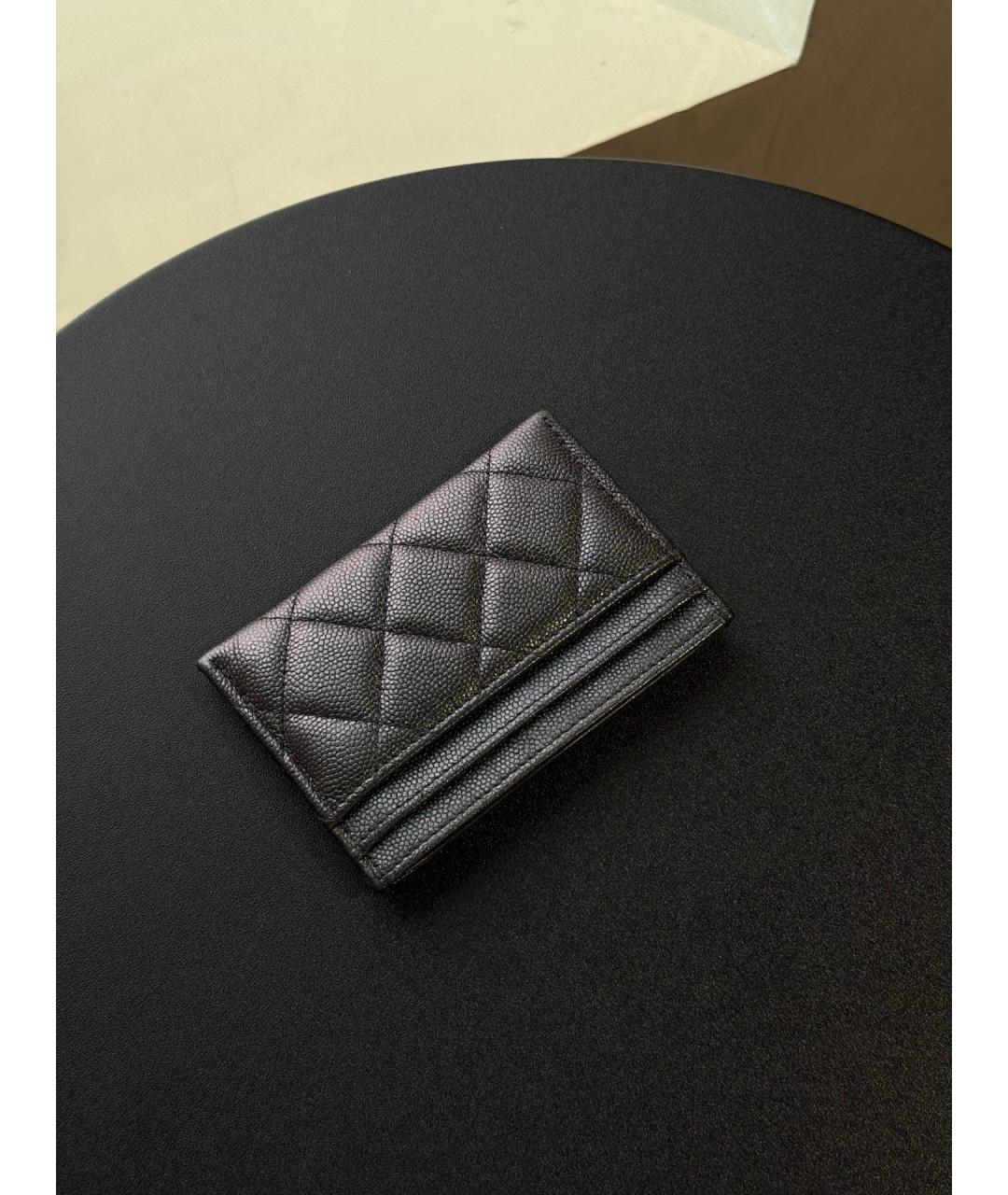 CHANEL Черный кожаный кардхолдер, фото 4