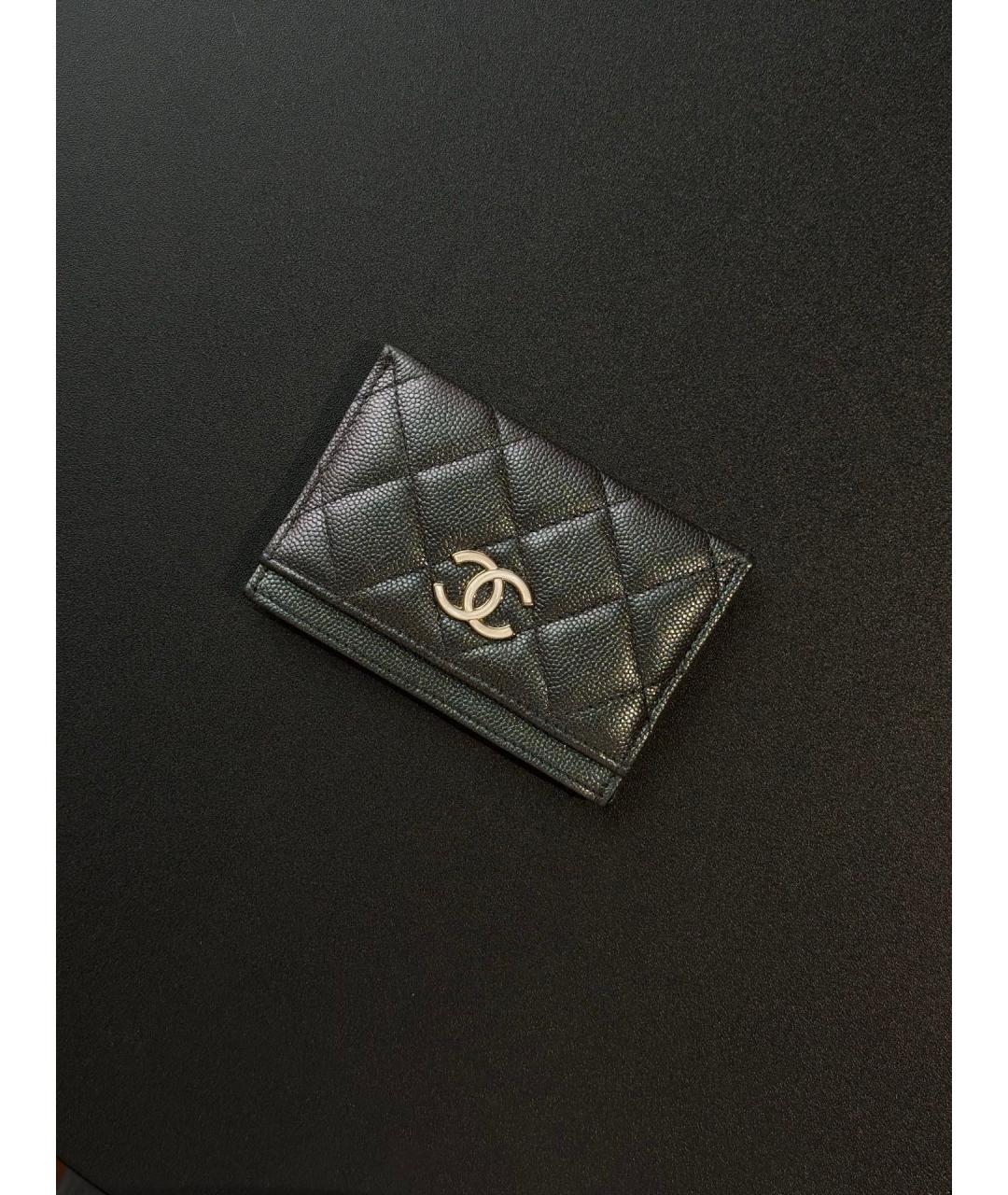CHANEL Черный кожаный кардхолдер, фото 5