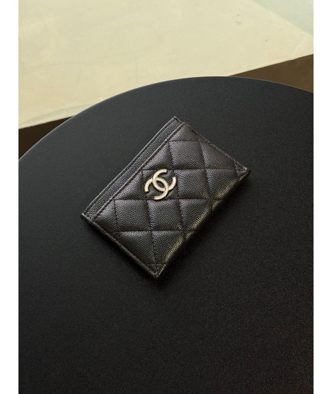 CHANEL Черный кожаный кардхолдер, фото 3