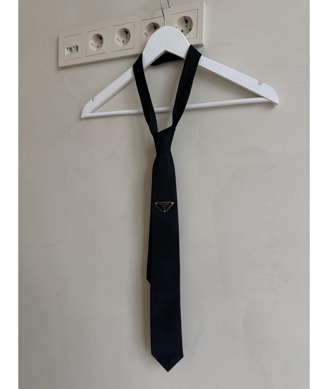 PRADA Черный тканевый галстук, фото 2