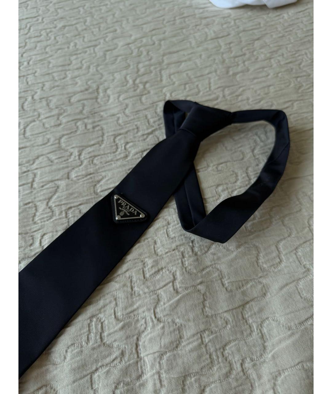 PRADA Черный тканевый галстук, фото 3