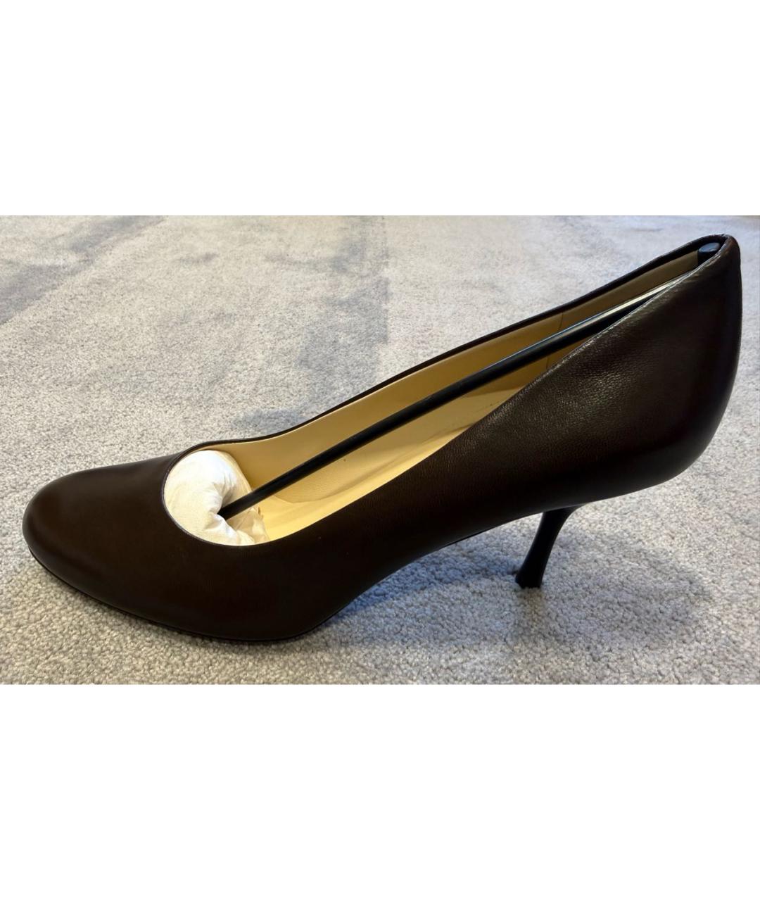 GUCCI Коричневые кожаные туфли, фото 8