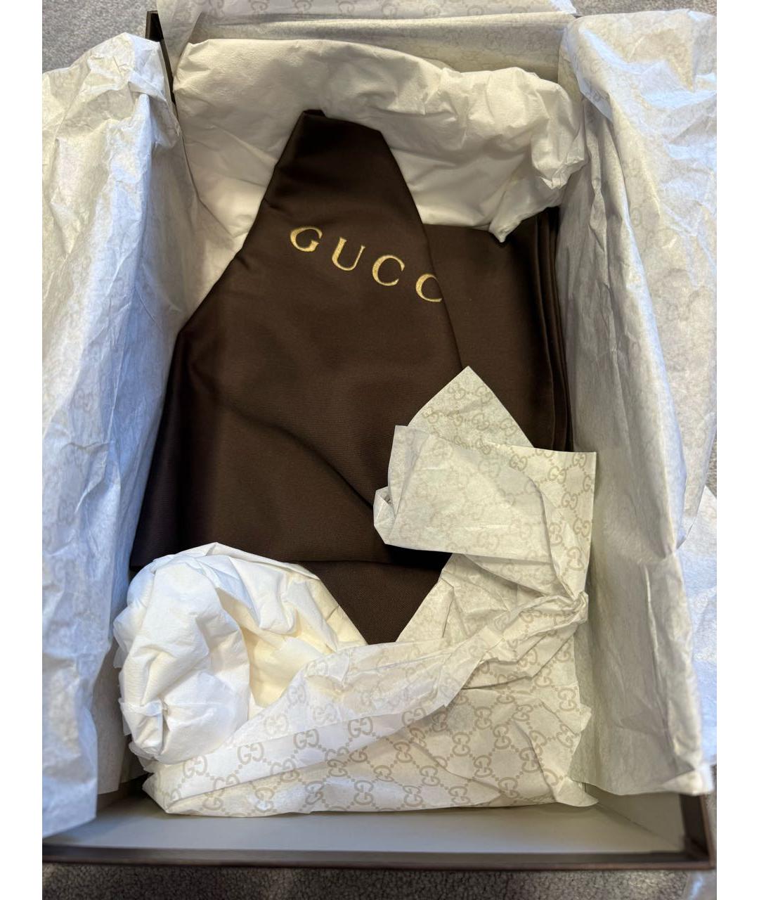 GUCCI Коричневые кожаные туфли, фото 5