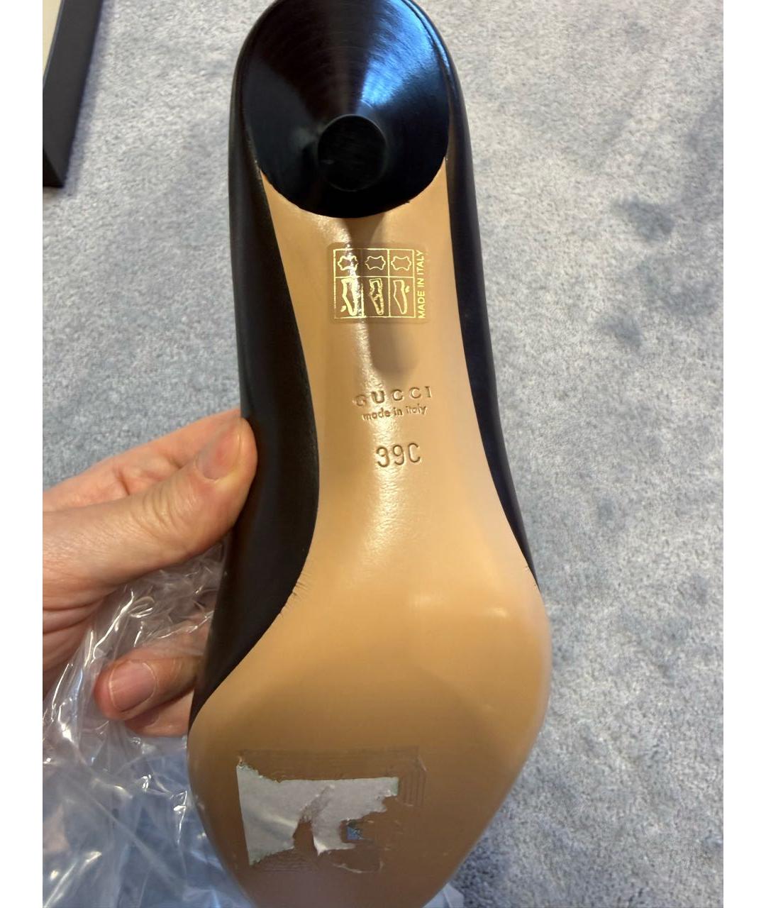 GUCCI Коричневые кожаные туфли, фото 6