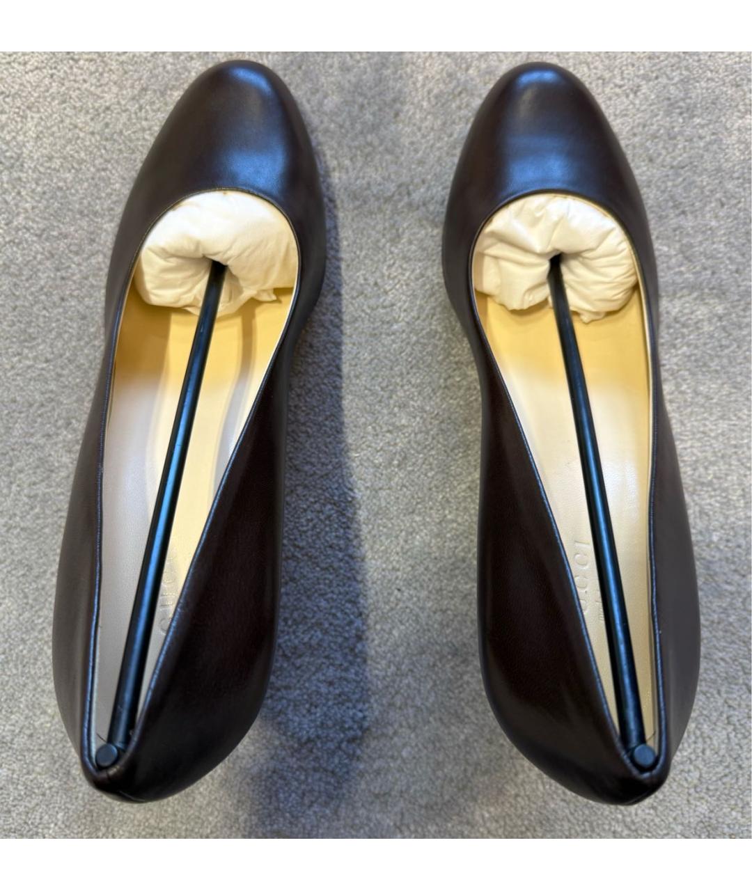 GUCCI Коричневые кожаные туфли, фото 3